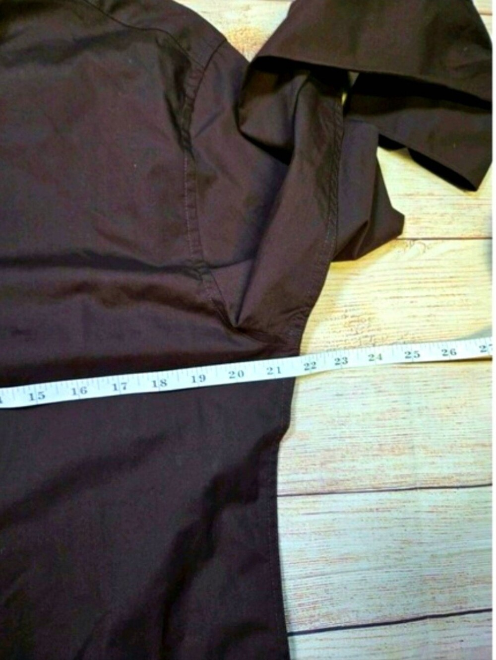 H&M Men’s Dark Brown Long-Sleeve Button-Up Shirt